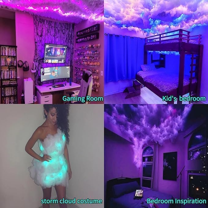 Cloud LED Lights for Ceiling. 3D Thunder Clouds RGB Light - Image 5