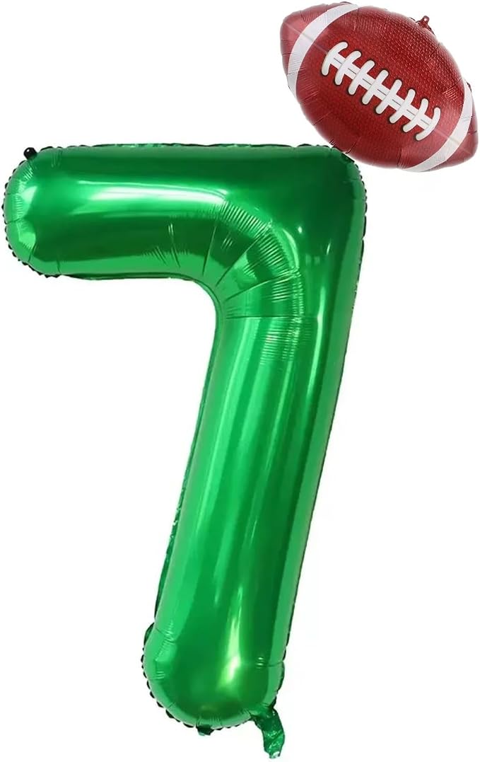 Football Balloons Birthday 7thLarge Mylar Foil Football Balloons by Unknown