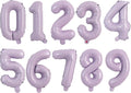 TONIFUL 16 Inch 10 Pcs Light Purple 0-9 Birthday Number Balloons | Small Custom by TONIFUL