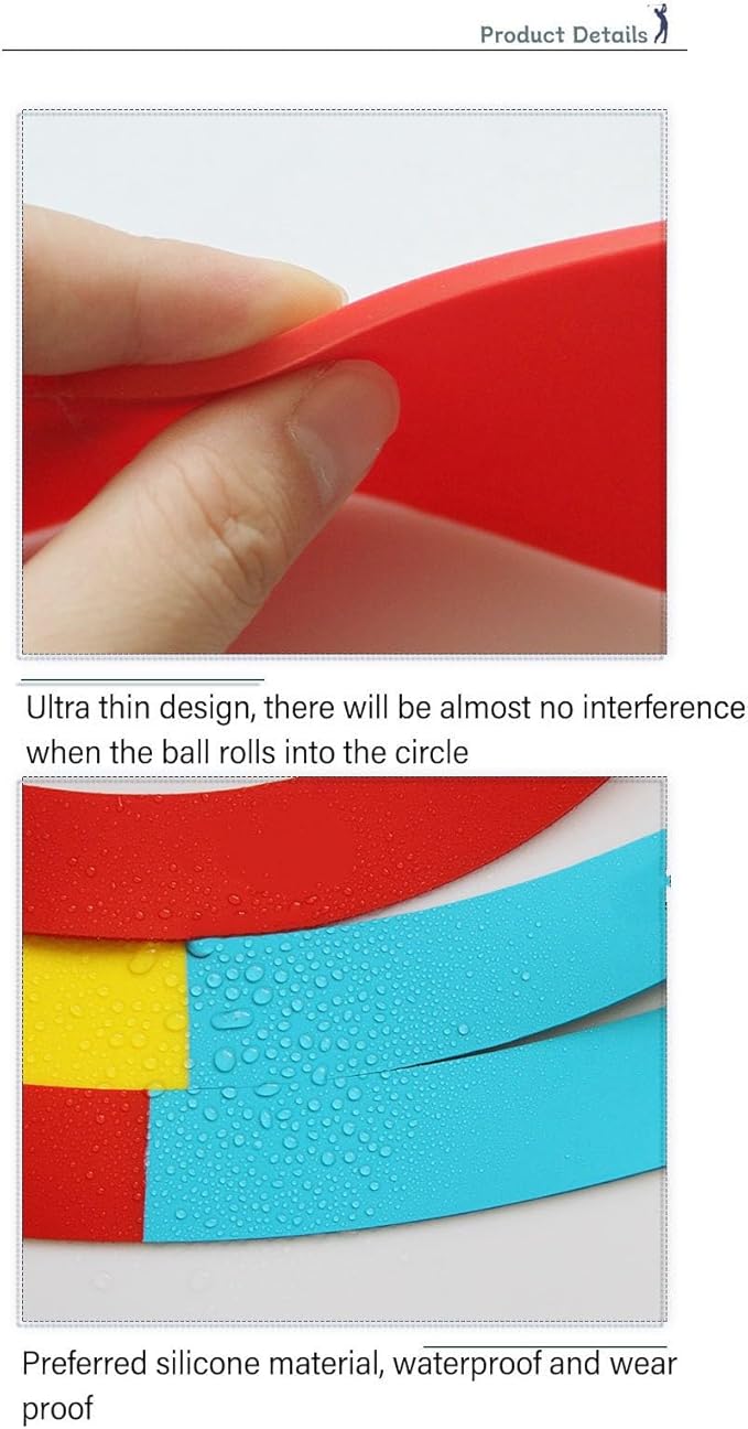 Golf Practice Target Ring, Thin Silicone Vibrant Target Indicator GolfTargets Circle for Putting, Chipping, Pitching for Training