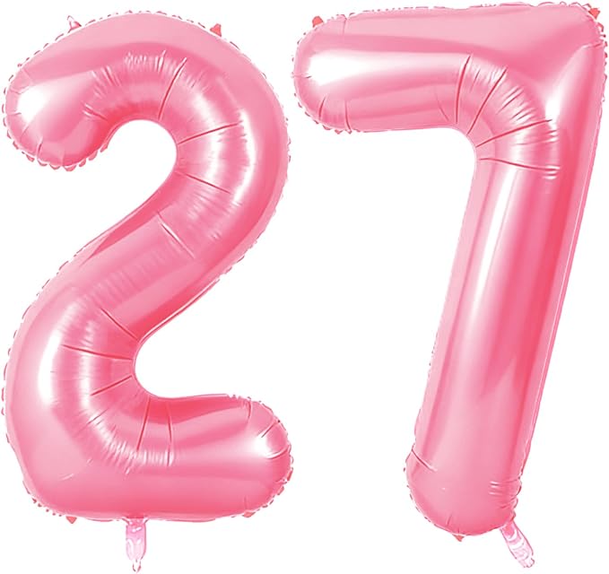Number 27 Balloons for 27th Birthday Party Decorations, 0-100 Large No.27 by Joycard