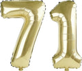 40 Inch Number 71 Balloons for 71st Birthday Party Decorations, 0-100 Champagne by FOBELEC