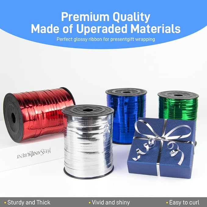 500 Yards Curling Ribbon for Gift Wrapping, 3/16" Balloon String for Christmas - Image 4