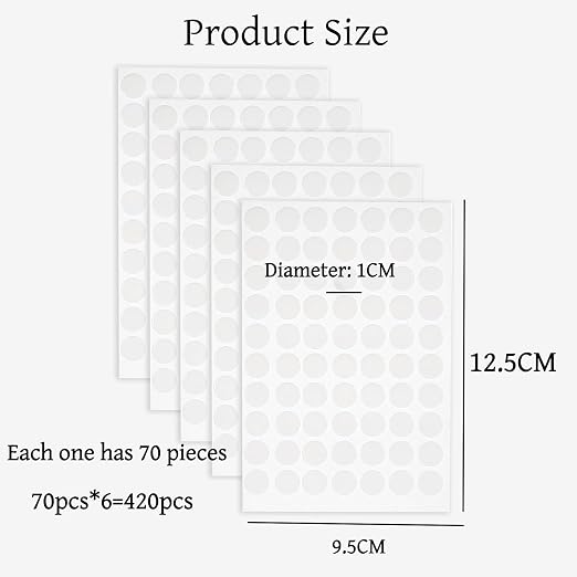 420 Pcs Double Sided Adhesive Dots, Sticky Tack, No Trace Poster Adhesive Putty - Image 2