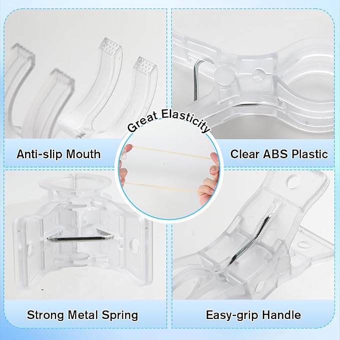 10 Pack Balloon Arch Clips 3.5 Inch Clear Spring Clamps - Image 3