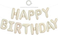 TONIFUL 16 Inch Cream White Happy Birthday Balloons Banner Decorations | by TONIFUL