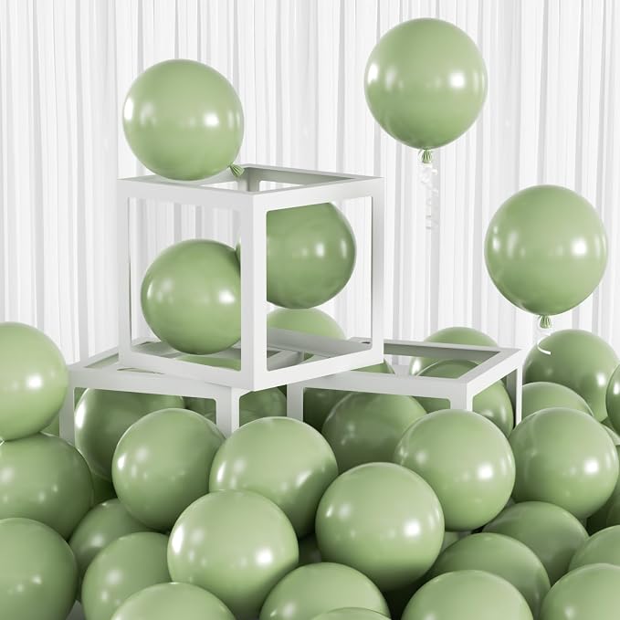 100pcs 5 Inch Small Sage Green Balloons | 5” Mini Olive Green Party Balloons Kit by Colorfullifefromnowon