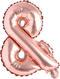 16" inch Single Rose Gold Alphabet Letter number Balloons Aluminum Hanging Foil by REIANS