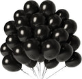 Black Balloons 100 Pack 12 Inch Shiny Metallic Black Extra Thick Latex Party by LYNSP