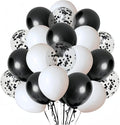 300 Pack Black and White Balloons 12 Inch Black Confetti Balloon by ZWZLIULIAN