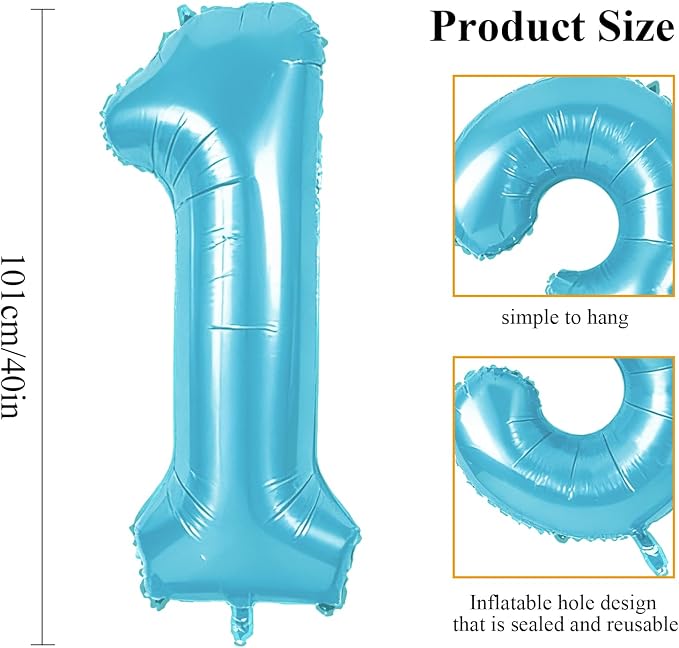 Number 61 Balloons for 61st Birthday Party Decorations, 0-100 Large No.61 - Image 2