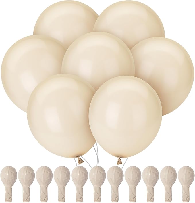 Mr. Pen- Beige Balloons, 12 Inch, 54 Pack, Baby Shower, Rustic & Boho Party by MrPen
