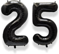 AULE 40 Inch Black Number Balloon 25 Foil 0-9 Birthday Big Numbers | Birthday by AULE