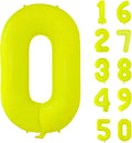 Fluorescent Yellow Number Balloon 40 inch Giant Foil Helium Balloons Yellow by Yeodong