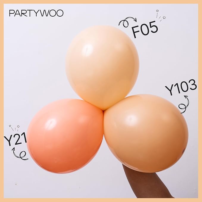 PartyWoo Nude Balloons 50pcs Apricot Boho Fall Neutral Color | 12 Inch Balloons - Image 5