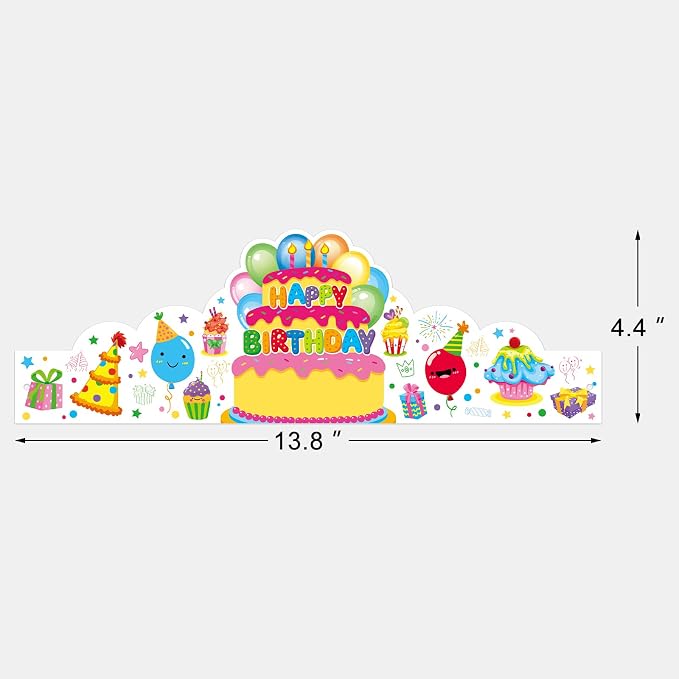 Pack of 36 Birthday Crowns for Kids - Image 7