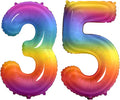 Number 35 Balloons for 35th Birthday Party Decorations, 0-100 Large No.35 by Joycard