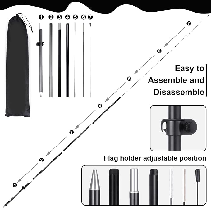 Buryeah 2 Sets Welcome Feather Flag Sign Kit 8 ft Welcome Banners Swooper Flag - Image 5