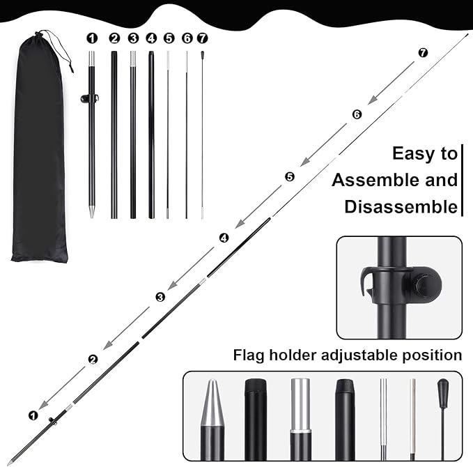 Buryeah 2 Sets Welcome Feather Flag Sign Kit 8 ft Welcome Banners Swooper Flag - Image 6