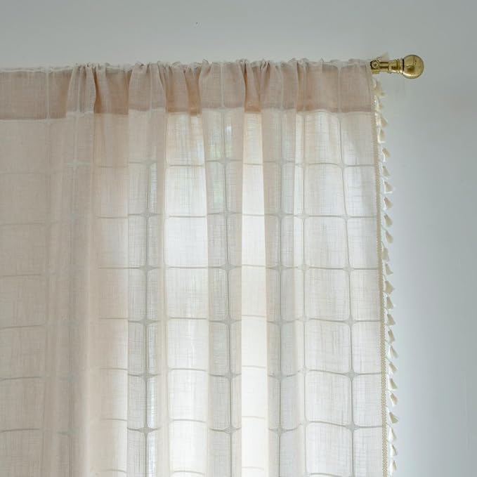 Sutuo Home Boho Curtains for Kitchen Kid's Room 72 Inch Length, Bohemian - Image 4