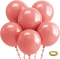 Bezente Dusty Pink Balloons 18 Inch 30 Pack Latex Large Thick | Rose Pink Big by Bezente