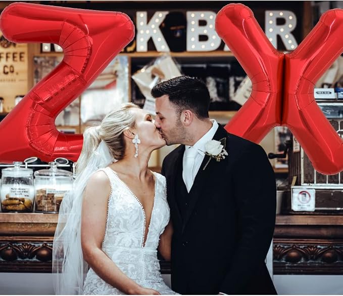 TONIFUL 40 Inch Large Bright Red Letter Balloons A-Z, Giant Jumbo Helium Foil - Image 4