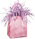 Pastel Pink Mini Gift Bag Balloon Weight, Vibrant & Sturdy Plastic, by Unique