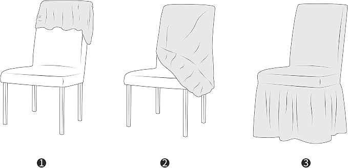 XMNTG Dining Room Chair Slipcovers 1-Piece Stretch White Dining Chair Covers - Image 6