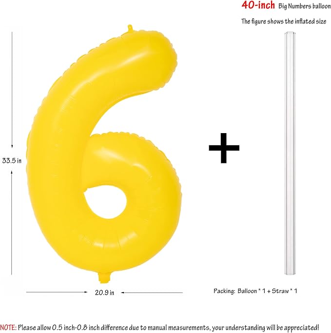 40 In yellow graffiti Number Balloons Helium Foil Mylar Balloon Digital 6 | - Image 2