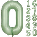 40 Inch Green Number Balloon 0 Olive Green Foil Balloon Sage Green 0 Balloons by Yeodong