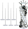 Balloon Arch Stand, Balloon Stand Set of 6, 7 Feet Height Adjustable Metal by SINBEE