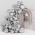 PartyWoo Metallic Silver Star Balloons 110pcs Different Sizes 18 12 10 5 Inch by PartyWoo