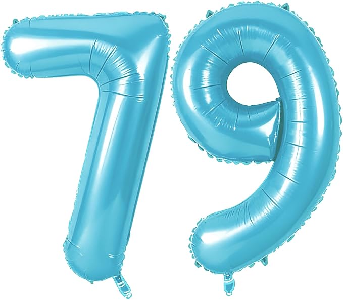 Number 79 Balloons for 79th Birthday Party Decorations, 0-100 Large No.79 by Joycard