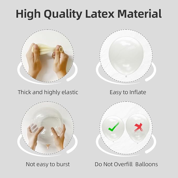 Clear Balloons Different Sizes 135pcs 18 12 10 5 Inch Transparent Balloons Arch - Image 3