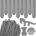 Grey Long Balloons Premium 260 Twisting Animals Magic Balloons by ZBYDNG