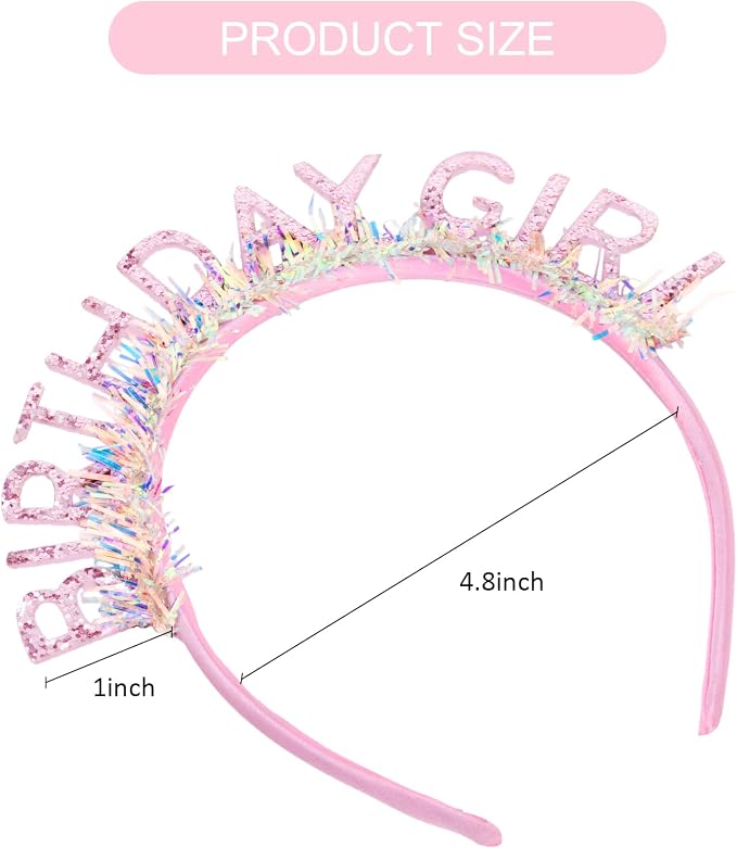 CIEHER Birthday Girl Headband Birthday Crown - Image 5