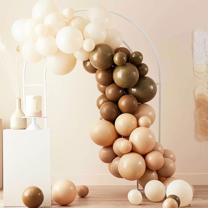 Voircoloria 66pcs Brown Latex Party Balloons, 12inch | - Image 4