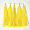 Yellow Tissue Paper Tassel Garland DIY Hanging Paper Decorations by Binpeng