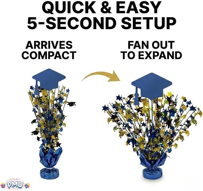 PMU Graduation Centerpieces for Table 2026, Grad Balloon Weight Centerpiece - Image 7