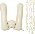 Letter Balloon 40Inch Cream White Big Alphabet Balloons Letter W | Giant Foil by YUNSHANGMO