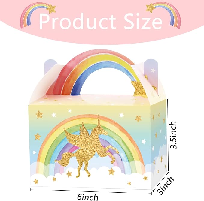 Tevxj 12 Pack Unicorn Party Favor Treat Boxes Unicorn Goodies Gift Boxes Party - Image 2
