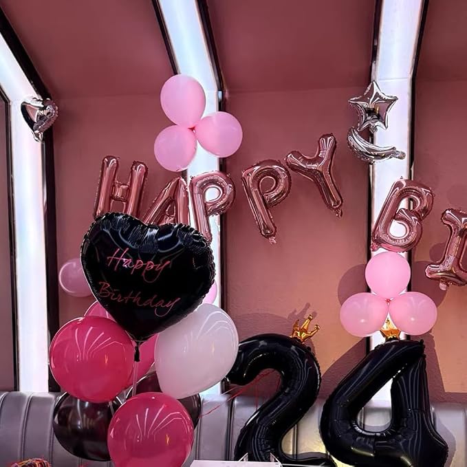 Black Number 0 Balloon with Crown, 40 inch Black Number Balloon 0th Birthday - Image 7