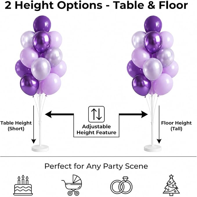 Lavender Balloons Column Kit for Floor or Table - Image 3