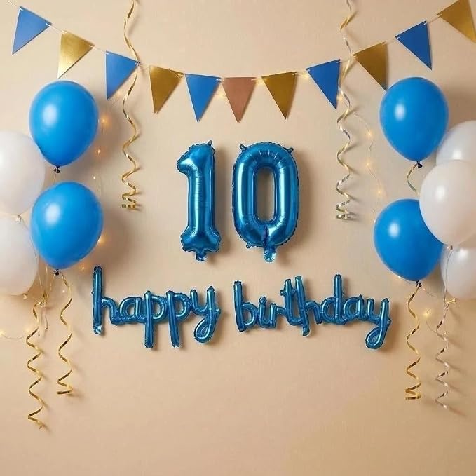 20 Pieces Foil Mylar Number Balloons 0 to 9 Set - Image 3