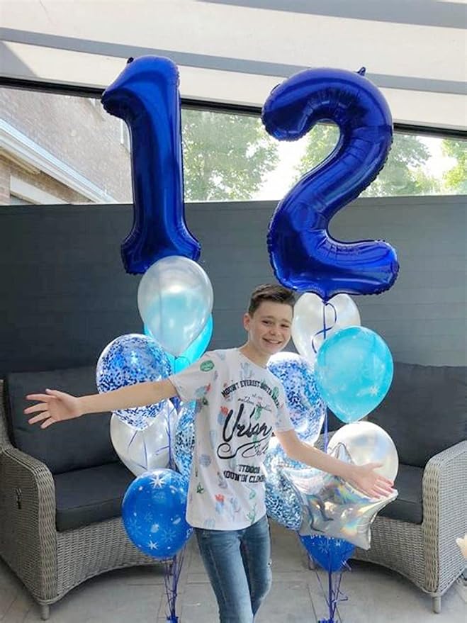 11 Balloon Numbers 40Inch for 11th Year Old Birthday Decorations, Dark Blue | - Image 3