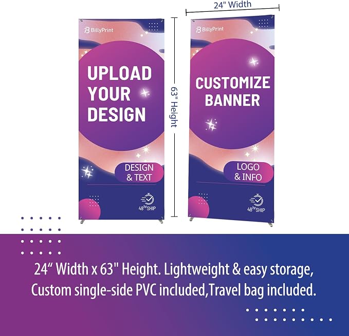 Custom Banner with X Stand | Personalized X Banner Stand - Image 3