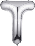 Single Aluminum Hanging Foil Film Silver Letter Balloons T 40 Inch | by FFNIU