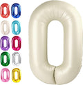 Cream White Number 0 Balloon 40 inch, Birthday Party Balloons Decorations | by Upgesy