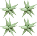 50pcs Matte Green 20' Water Drop Foil Cone Mylar Balloons Matte Green Star by Enimapod