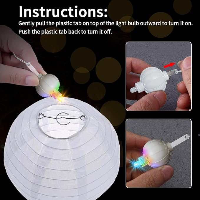 24 Pack Paper Lantern Lights, Mini LED Battery Operated Lights, Last 36 Hours - Image 3